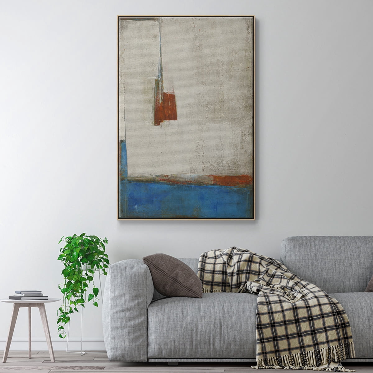 Take that Road Framed Premium Gallery Wrapped Canvas - Ready to Hang - 17 x 25 - Natural Wood Floating Frame