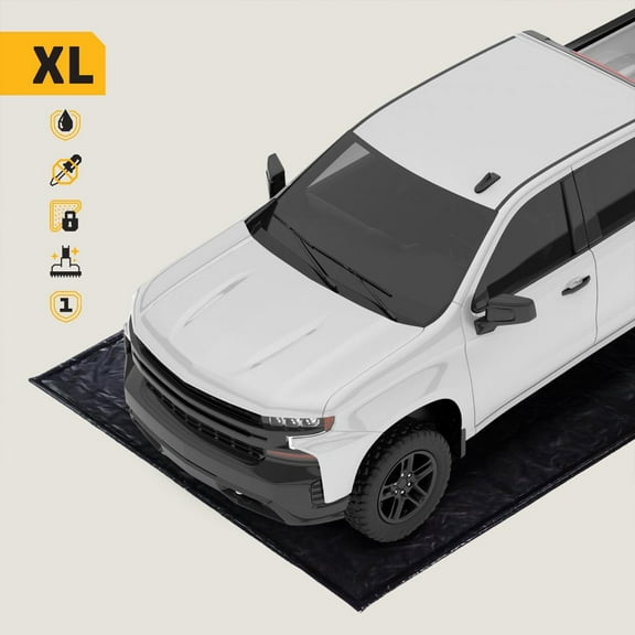 AutoFloorGuard 7.75 x 16 Ft Compact Size Debris Garage Containment Mat