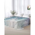 thumbnail image 6 of Twin Flat Sheet 66"x96", Green Botanical Soft Lightweight Bedding Flat Sheets Only, Watercolor Spring Floral Oil Painting Elegant Brushed Microfiber Top Bed Sheet, Breathable StainResistant Bedsheets, 6 of 9