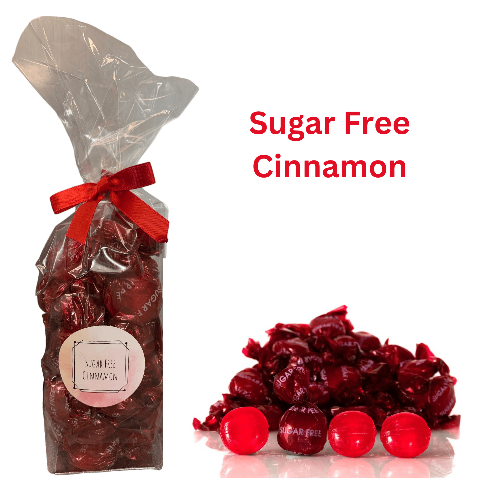 Sugar Free Candy Variety Gift Box Sugar Free Hard Candy Bulk Candy Individually Wrapped 4 Assorted Flavor Bags -Root Beer Barrels, Cinnamon, Butterscotch, and Fruit Flavors