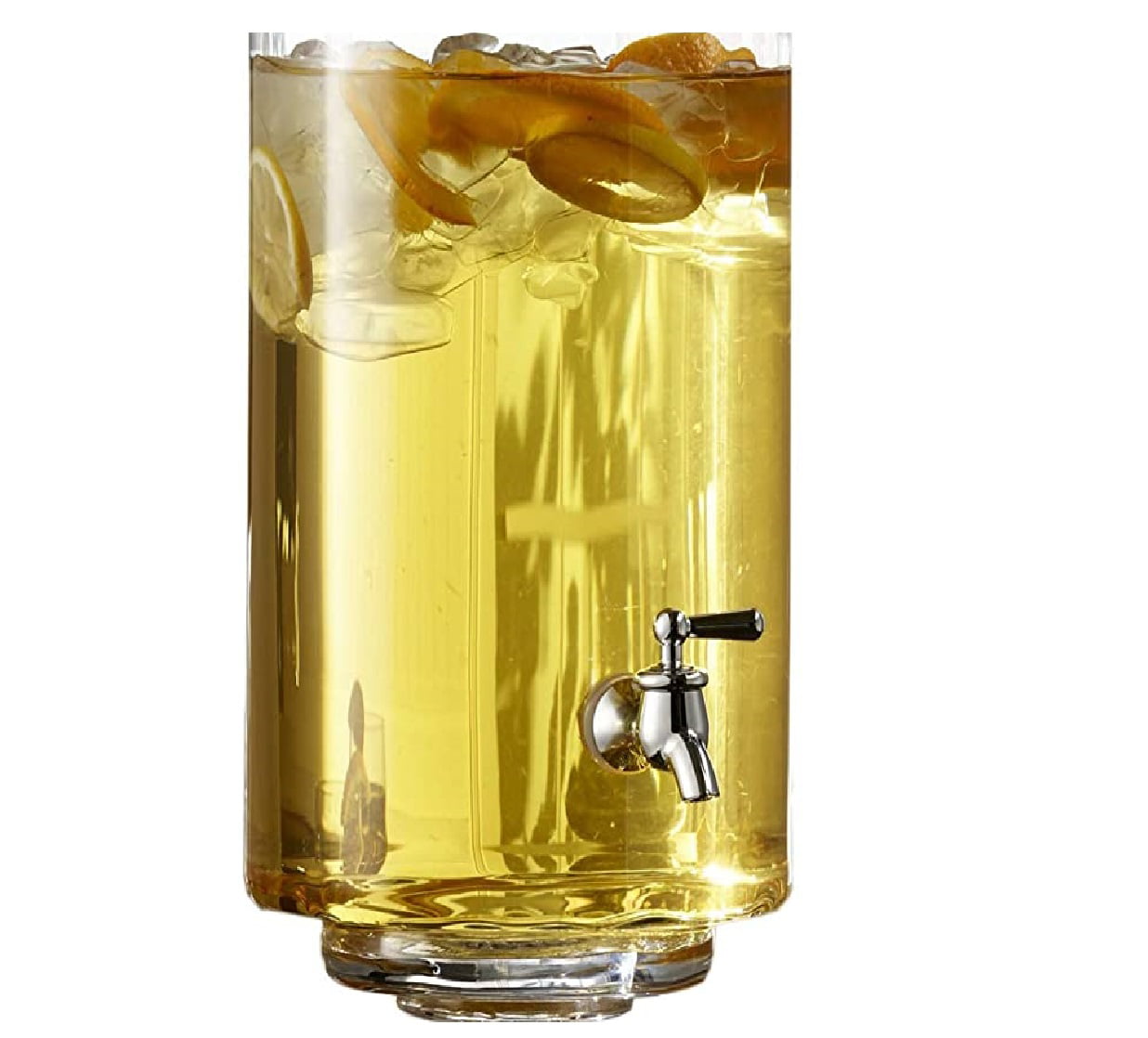 Fifth Avenue Crystal Beverage Dispenser for Countertop - 1.7 Gallon Large  Glass Drink Dispenser w/Spigot & Lid - Party Drink Dispenser for Sweet Tea