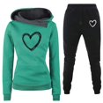 thumbnail image 5 of Gibobby Sudaderas de Forro Polar y Pantalones Conjunto deportivo de forro polar para mujer, sudadera con capucha de manga larga con bolsillos y pantalones(BK1,XL), 5 of 5