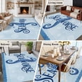 thumbnail image 5 of Navy Blue Seahorse Area Rugs 8'x10', Washable Small Throw Rugs for Living Room Patio, Summer Coastal Bubbles Ocean Waves Indoor Outdoor Rug Non-Slip Low Pile Carpet Runner Reversible Floor Mats, 5 of 8