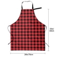 thumbnail image 5 of Picia Buffalo Plaid Red Black Waterproof Apron for Unisex Adult - Adjustable Bib Apron with Pockets, Ideal for Cooking, Gardening, Painting, and Household Chores, 5 of 9