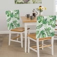 thumbnail image 5 of Tropical Plant Chair Covers Set of 4 Green Palm Leaves Watercolor Summer Chair Back Covers Stretch Removable Washable Slipcovers Protector for Dining Room Kitchen Party Decor, 5 of 9