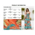 thumbnail image 4 of Women's Summer Casual Sleeveless Deep V-Neck Long Dress Beach Waist Maxi Dresses, 4 of 5