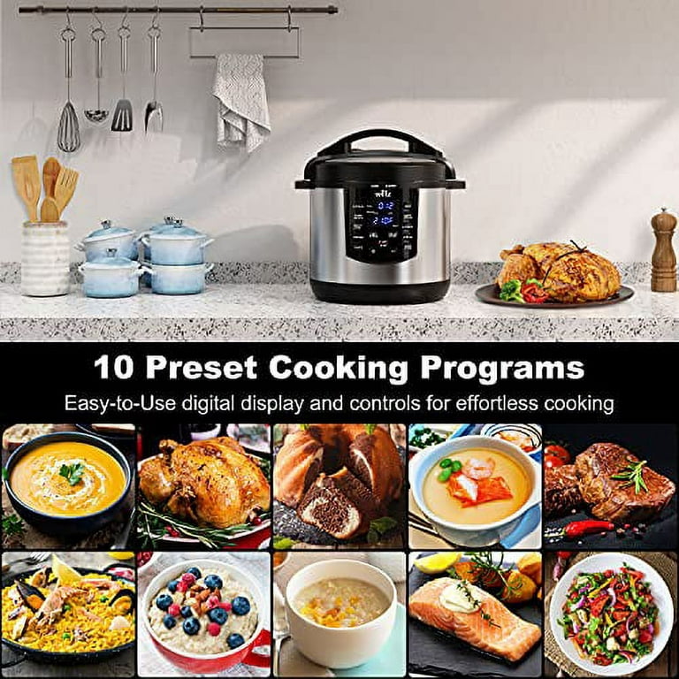 Willz 6-in-1 Multi-Use Programmable Pressure Cooker, Slow Cooker, Rice  Cooker, Steamer, Saut, & Food Warmer, 6 Qt, Stainless Steel 