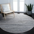 thumbnail image 2 of SAFAVIEH Sonoma Lucius Striped Area Rug, Grey/Ivory, 6'7" x 6'7" Round, 2 of 11