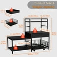 thumbnail image 5 of 3D Printer Stand with Storage Drawer and Rolling Filament Basket, Industrial Printer Table with Open Shelves and Hooks, Sturdy Metal Workstation for 3D Printing Tools and Accessories, Black, 5 of 7