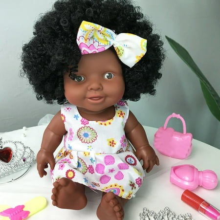Tuscom Baby Movable Joint African Doll Toy Black Doll Best Gift Toy Christmas