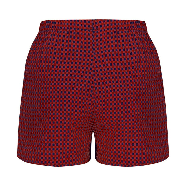 YDKZYMD Women Gingham Boxer Shorts Y2k Cute Stripes Plaid