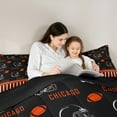 thumbnail image 4 of Erosebridal Rugby City Bedding Sets Full Size,Sports Theme Comforter Sets with Sheets,Chicago Bed in a Bag Full Size For Teens,Ultra Soft Bedroom Decor Reversible,7-Piece, 4 of 7