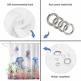 thumbnail image 7 of 54x78 Inch Shower Curtain Decorative Jellyfish Coastal Bathtub Bath Curtains Fabric Waterproof Bathroom Decor, Summer Beach Blue Purple Coral Ocean Small Stall Shower Curtain Set with 12 Hooks, 7 of 7