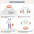 thumbnail image 3 of l&aacute;mpara de techo 3000 k a 6500 k, regulable y de brillo regulable con controlador de 5 modos, luz inteligente (30cm redondo Con mando a distancia), 3 of 7