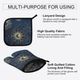 thumbnail image 4 of 2 PCS Oven Baking Gloves Set Heat Resistant Oven Mitt & Pot Holder Set Cooking Mitts Kitchen Home Supplies Mysterious Celestial Pattern, 4 of 5