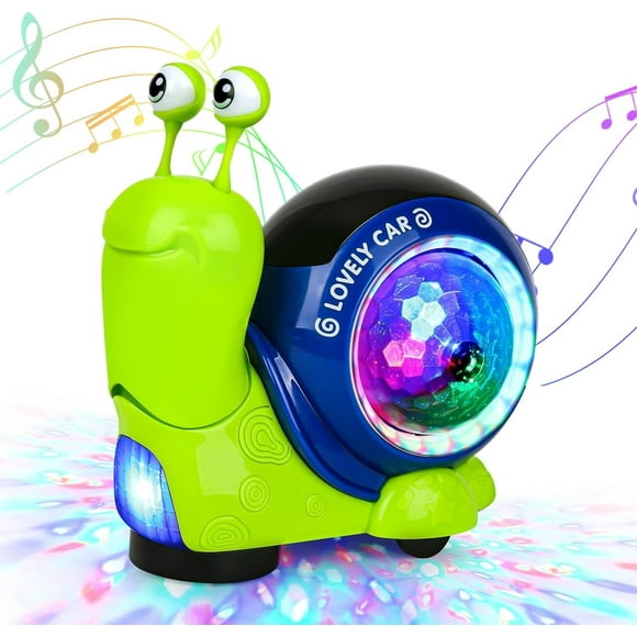 Snail Baby Toys, Musical Light Interactive Crawling Sensory Toys, Boys Girls Birthday Gifts for Kids Toddler Age 0-6 months 1 2 3 Years Old