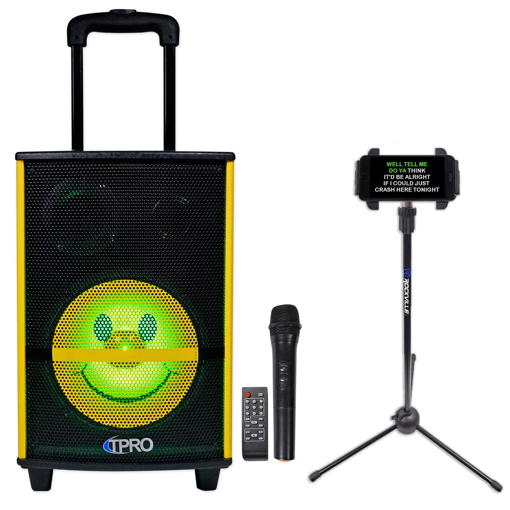 Technical Pro WASP810SMILE Bluetooth Karaoke Machine System+Mic+Tablet