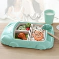 thumbnail image 4 of 1 Set Dinner Plate Cartoon Design Compartment Food Contact Grade Detachable Vegetable Dish Fruit Dessert Dining Tray Daily Use, 4 of 8
