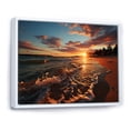 thumbnail image 2 of Designart "At Sunset Coastal Serenity painting II" Landscapes Floater Framed Canvas Print, 2 of 7