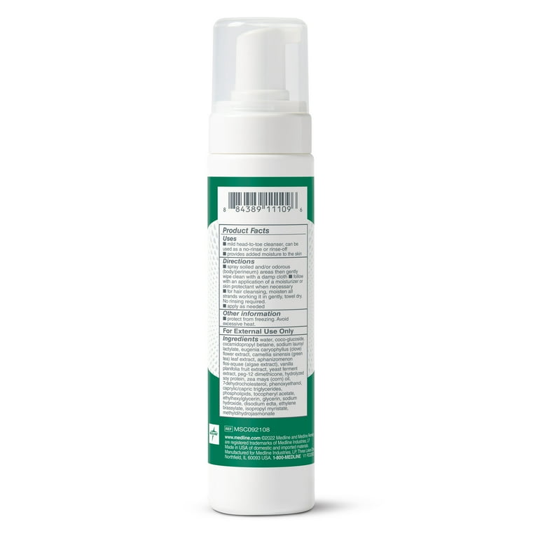 Medline Remedy Clinical Phytoplex No-Rinse Foam Cleanser for Skin
