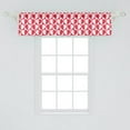 thumbnail image 2 of Ambesonne Vintage Valentine Window Valance, Monochromatic Pattern of Simple Design Half Colored Hearts, Curtain Valance for Kitchen Bedroom Decor with Rod Pocket, 54" X 12", Dark Pink and White, 2 of 2