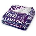 thumbnail image 4 of Custom Flamingo Blanket with Name for Women Men, Personalized Cute Flamingo Themed Design Printed Throw Blankets for Teens Adults Lap, Chair Sofa, Giftable Blanket, 50"x 60", 4 of 6
