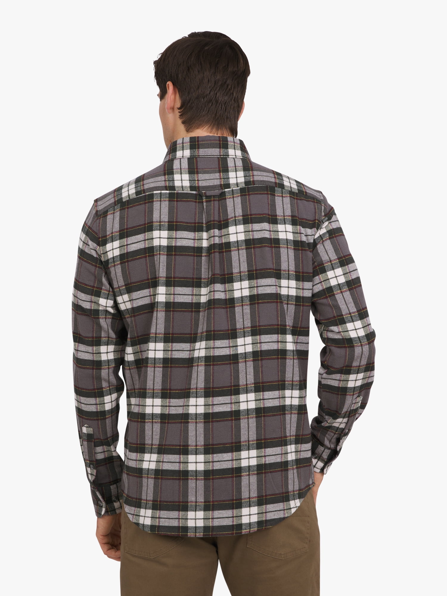 Chaps Men's and Big Men's Comfort Stretch Flannel Shirt, Sizes S-2XL