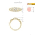 thumbnail image 4 of ANGARA Lab Grown Vintage Inspired Diamond Floral Anniversary Ring for Women in 14K Yellow Gold (Size-2.9mm | 0.1 ct) | April Birthstone Jewelry for Her | Lab-Grown Diamond Engagement Rings, 4 of 6