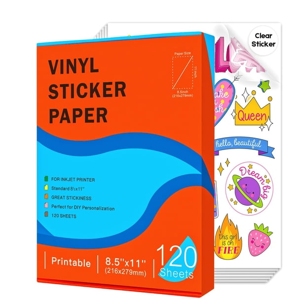Impresora de inyección de tinta transparente Ruibytree de papel adhesivo de vinilo