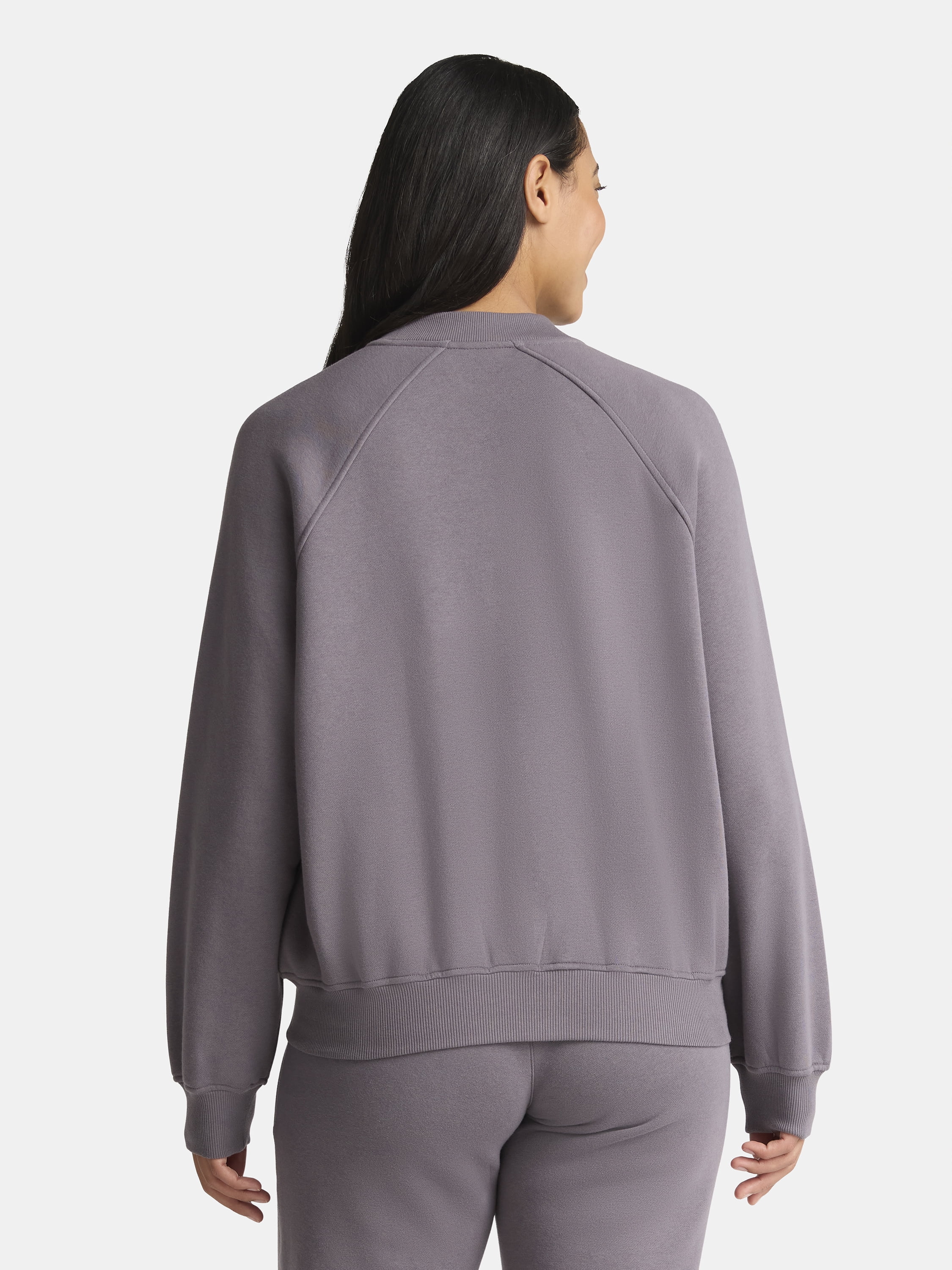 Athletic Works Women's Zip Front Fleece Bomber Jacket, Sizes XS-XXXL