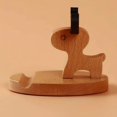 thumbnail image 3 of Soporte de escritorio para teléfono celular, bonito soporte de madera para teléfono móvil con base antideslizante, se adapta a todos los teléfonos inteligentes, decoración de escritorio, 3 of 5