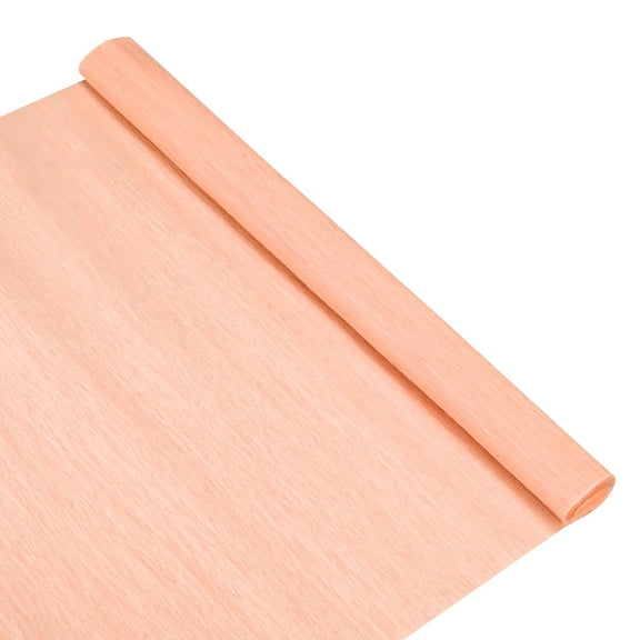 Crepe Paper, 8.2ft x 20 Inch /250 x 50cm Soft Wide Crepe Paper Streamer Sheet, Decorative Craft Streamer [Light Orange]