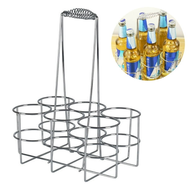 6 Bottle Freestanding Countertop Wine Rack Portable Stainless Steel