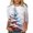 Sky Blue, variant on YABCSAZ Ugly Christmas Sweaters for Women 3/4 Sleeve Tops Casual Loose Pullover Oversize Crewneck Sweatshirt Xmas Graphic Print Fall Trendy Outfits T Shirts for Xmas Party Holiday Tops