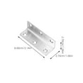 thumbnail image 2 of Minkissy 8Pcs L Shaped Right Angle Bracket Silver Stable Connection For Furniture, 2 of 8