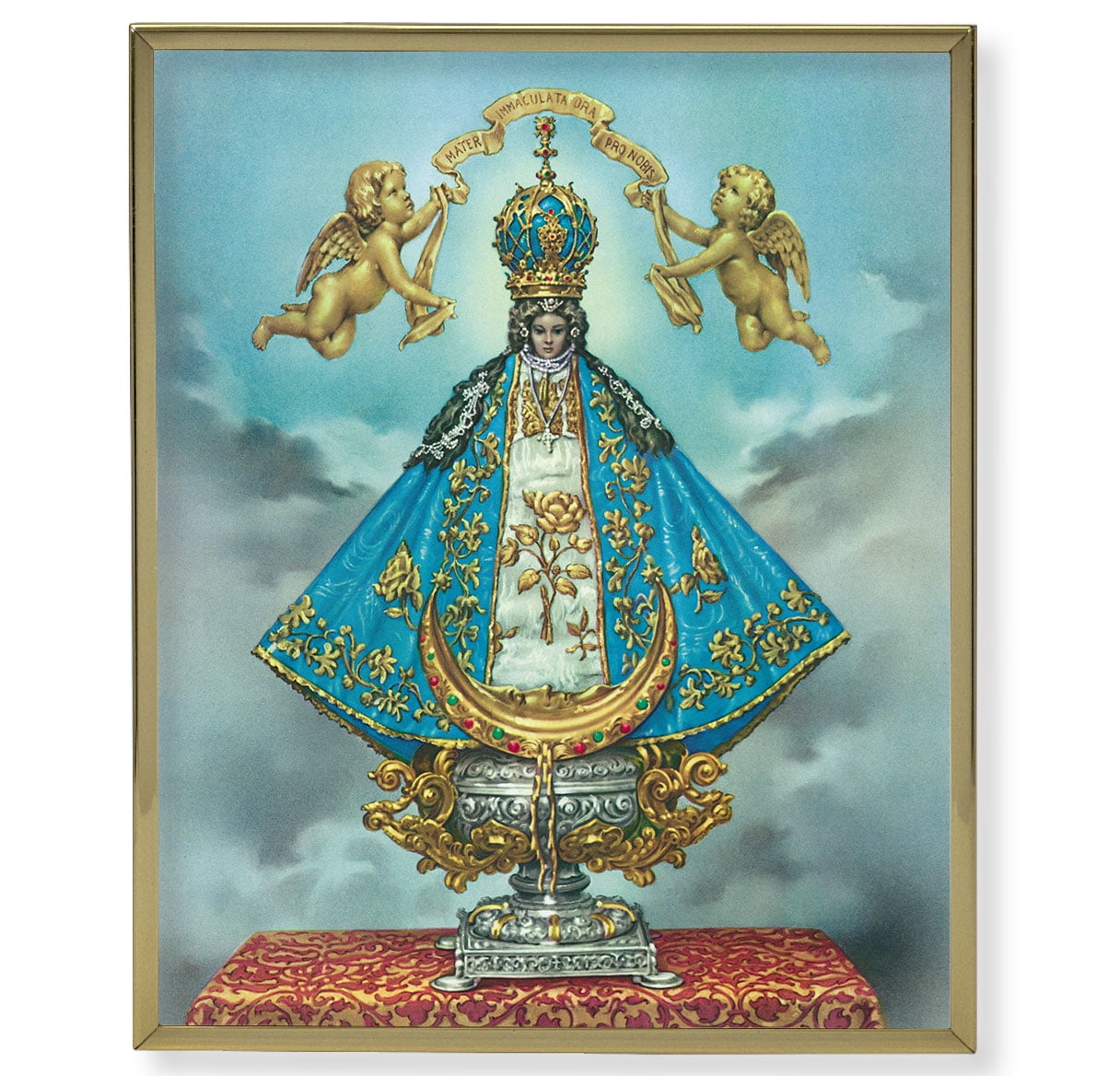 8 X 10 Gold Plaque Frame With Virgen De San Juan Walmart