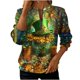 thumbnail image 3 of TaTaai Women's St. Patrick's Day Print Long Sleeve Sweatshirt Fashion Loose Round Neck Casual Top Soft Comfortable for Daily Home Office Streetwear Spring Fall Winter Gift, 3 of 5
