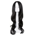 thumbnail image 2 of Pelucas con flequillo para mujer, peluca ondulada suelta, peluca sintética larga, peluca frontal rizada, pelucas de cabello natural completo, peluca de moda para mujer., 2 of 2