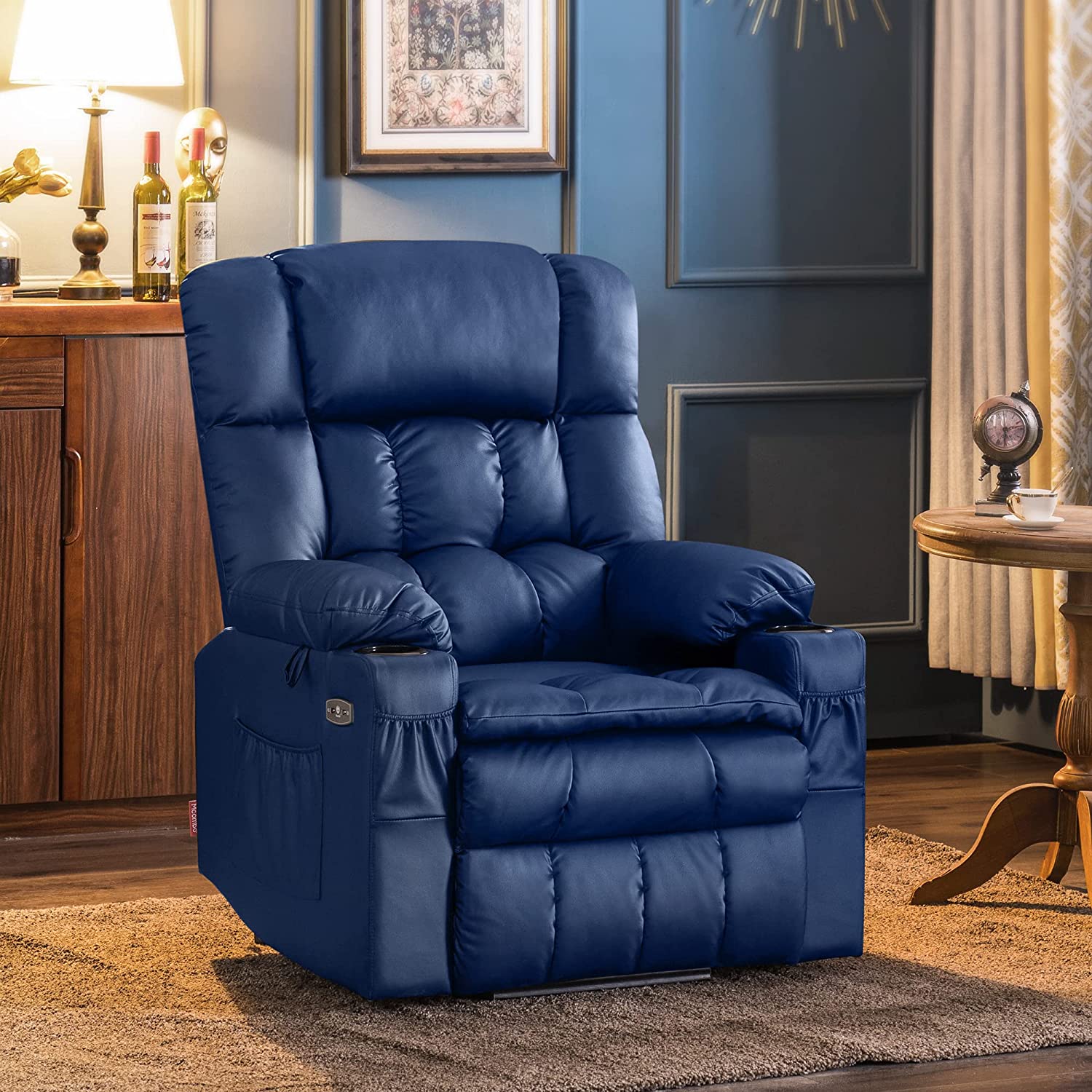 Dual Motor Lift Recliner Chair with Massage, Heat, Extended