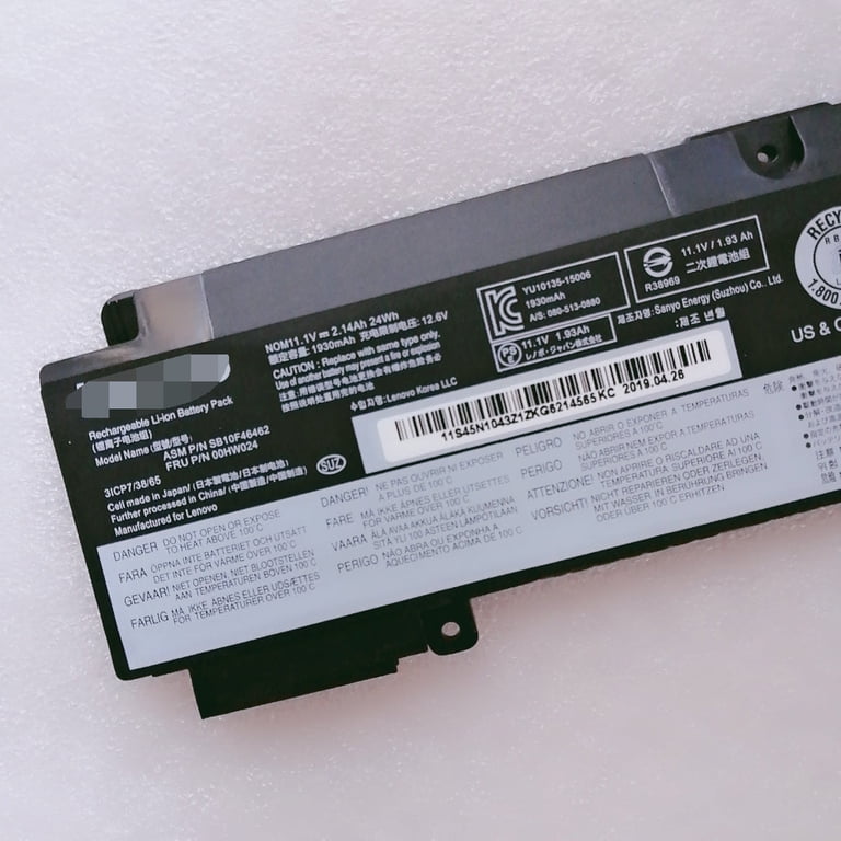 New Genuine Lenovo ThinkPad T460S T470S Battery 11.4V 2.13Ah/26Wh