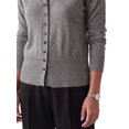 thumbnail image 5 of INSPIRE CHIC Womens Knit Cardigan Sweaters Long Sleeve V Neck Dressy Casual Office Tops Medium Gray, 5 of 6