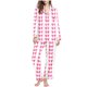 thumbnail image 2 of Puntoco Conjunto de pijama cómodo para mujer, conjunto de pijama informal de manga larga con solapa y estampado navideño a la moda para mujer, conjunto de pijama informal con parte superior y pant, 2 of 5