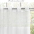 thumbnail image 2 of Zrodlmo Double Layer No Hook Fabric Shower Curtain,Leaf Bathroom Curtain,71" x 74",Black, 2 of 8