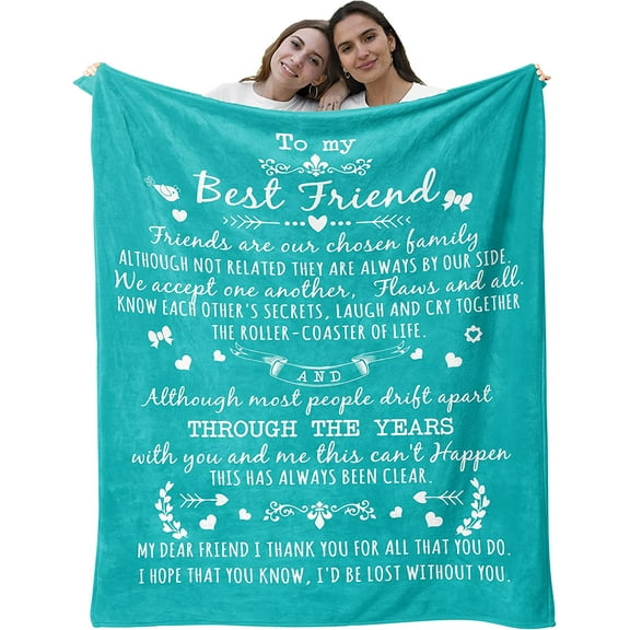 Best Friend Blanket Gifts, Friendship Gifts for Women, Bestie Gifts for Women, BFF Gifts for Women, Gift for Best Friend, Best Friend Long Distance Gifts Blanket 50" X 60"