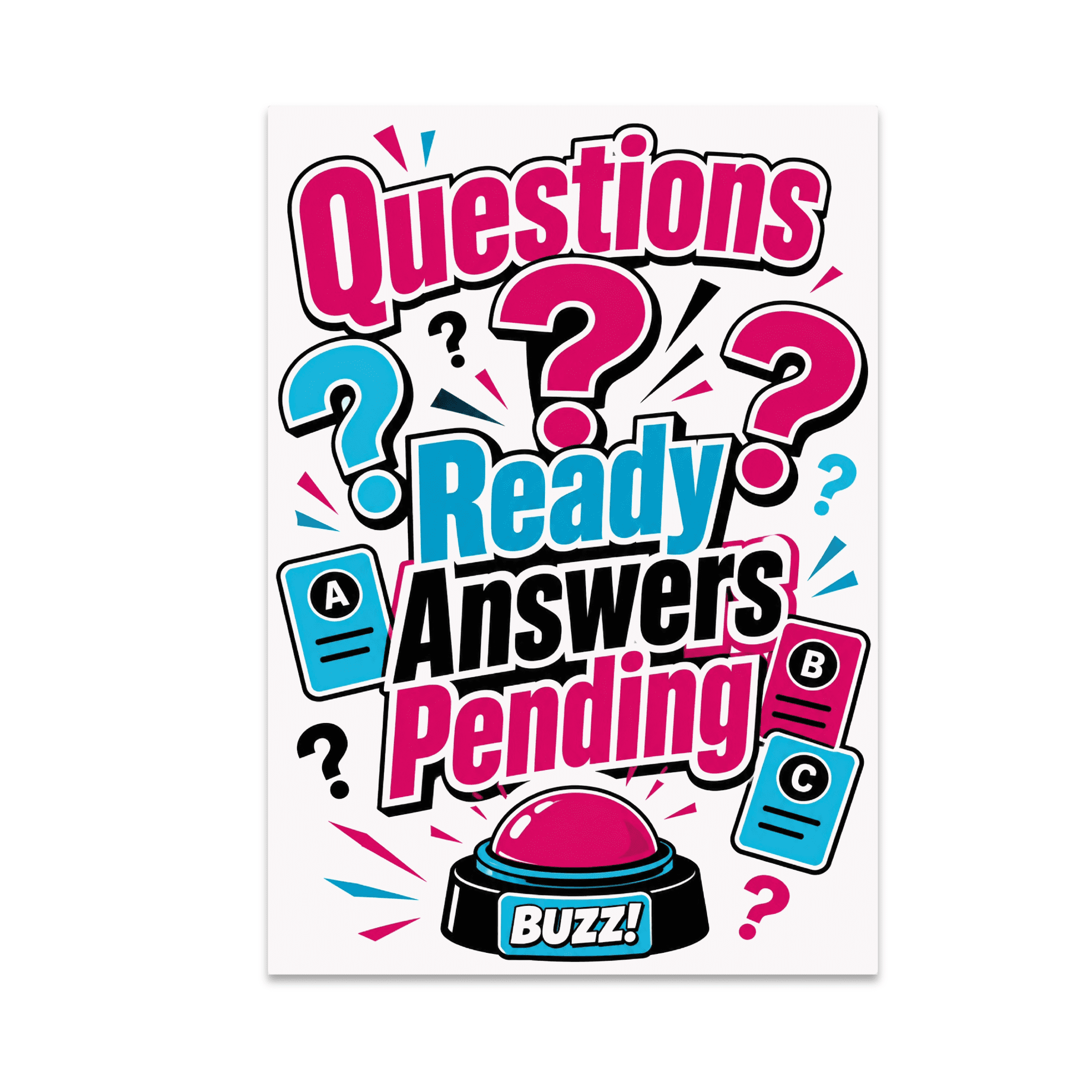 Quiz Night Wall Decor - Trivia Game Enthusiast - 13x19 Poster Print