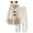 Beige, variant on Women's Fluffy Hoodie Pajamas Set Button Down Long Sleeves Pullover Fuzzy Pants Homewear Set M-XL