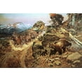 thumbnail image 2 of Russell, Charles Marion 24x17 White Modern Wood Framed Museum Art Print Titled - Bruin Not Bunny Turned the Leaders, 2 of 4