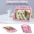 thumbnail image 4 of Dteck Case for Lenovo Tab M10 10.1" TB-X505F/Smart Tab M10 TB-X605F/Tab P10 TB-X705 F/L,Shockproof Rugged Case Kids Friendly EVA Handle Kickstand Cover,Pink, 4 of 8