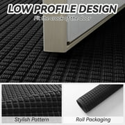 SIXHOME Outdoor Mat Non Slip Doormat 17x30 Front Door Mat Outside Absorbent Rubber Welcome Mat Low Profile Dirt Trapper Indoor Outdoor Doormat Thicken Checker Entryway Rug Floor Mat Black