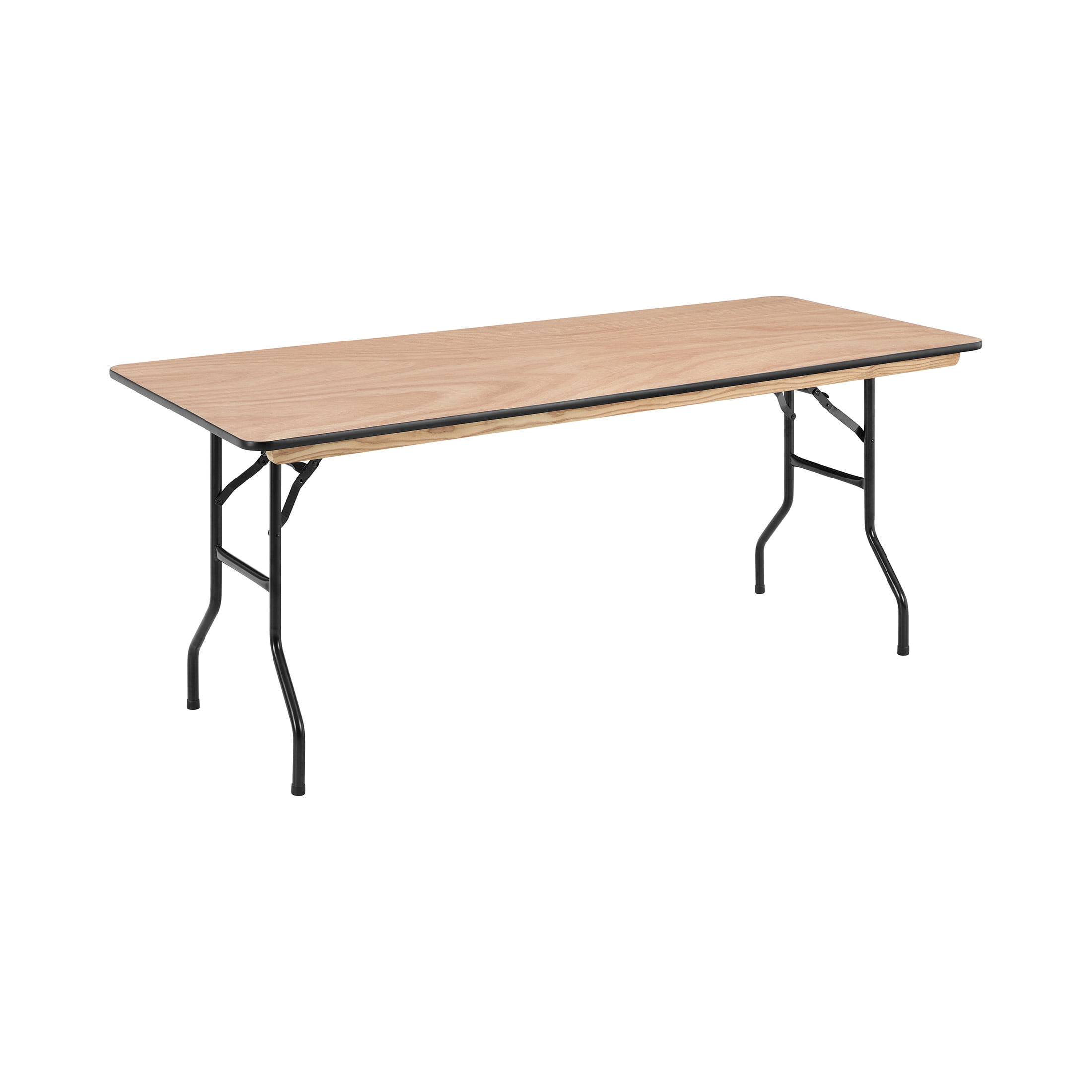 Mainstays 8' Wood Banquet Fixed Table Top Folding Legs Table, Natural